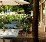 The terrace at Le Quartier Francis 