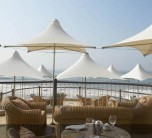 The terrace at Beverly Hills Hotel 