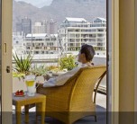 Enjoying breakfast while taking in the view of Table Mountain
